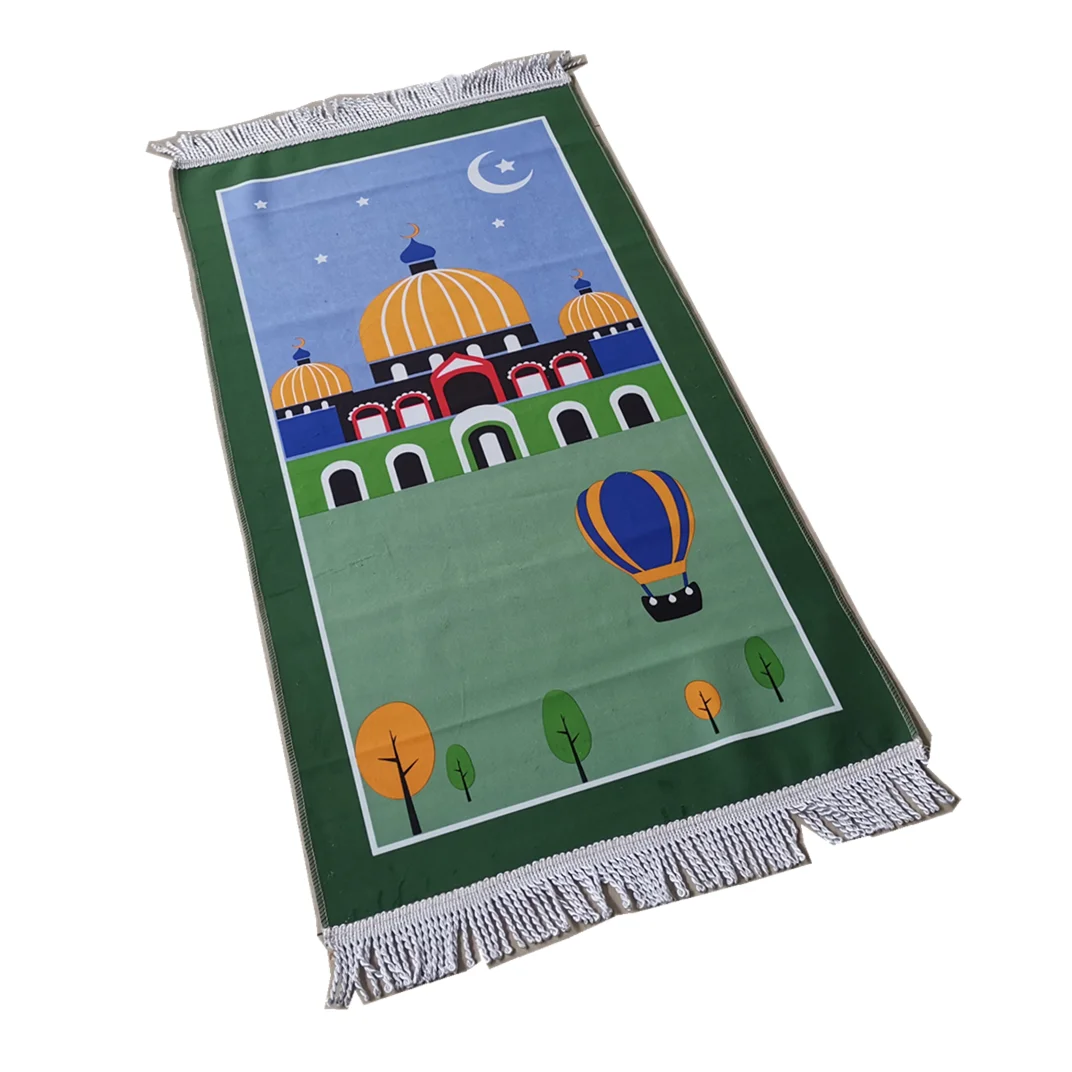 Muslim Prayer Rug Kids Children Islamic Mat Educational Janamaz Girl Boy Salah Child Praying Rugs prayer mat