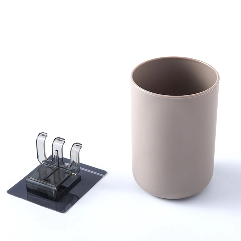 Бытовой набор сушилка для хранения чашка для ванной пластиковые настенные зубные щетки держатель простой - Цвет: Coffee