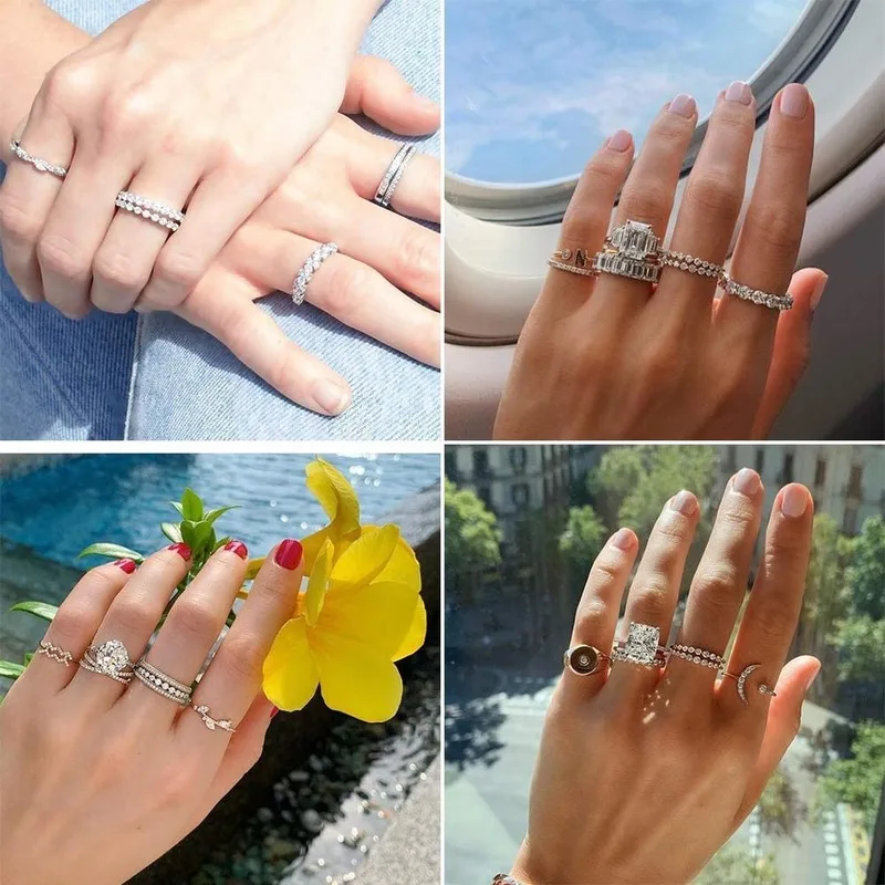 TIGRADE 2CT Anillo De Compromiso Para Mujer Marquesa Dominican