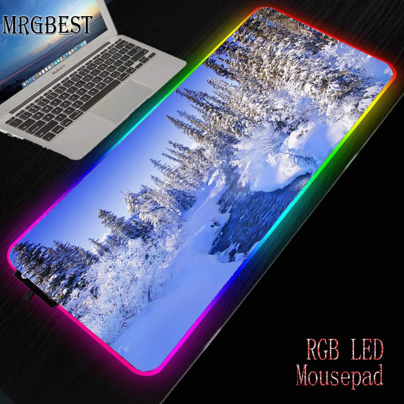 MRGBEST коврик для мыши покрытый снегом голубое небо Нескользящий Резиновый со