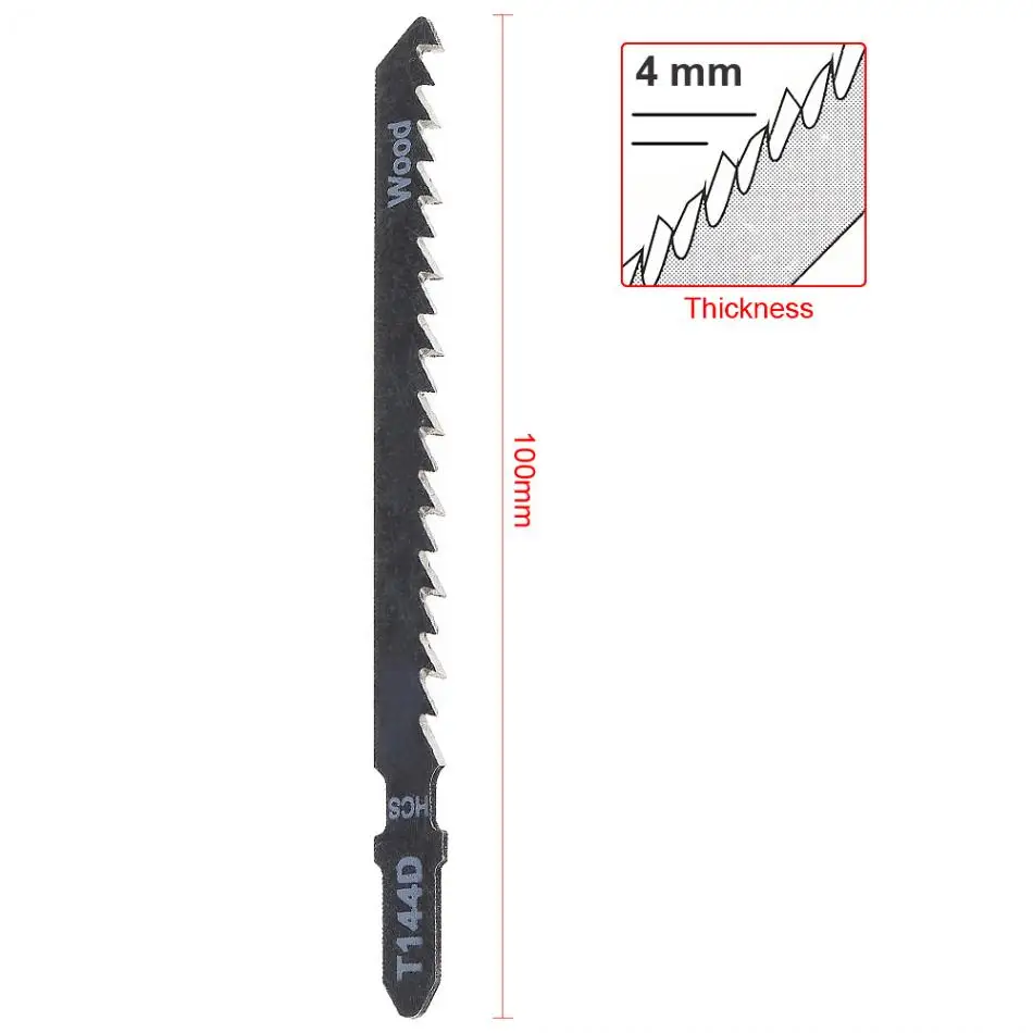 5 шт./лот, лобзик из высокоуглеродистой стали T144D для дерева 100 мм, Пиление древесины, прочный и долговечный деревообрабатывающий инструмент