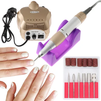 

New Milling Cutter Manicure Machine Set Pedicure Tools Foot Care Tools Electric Nail Drill Bit Nail Art Files AU/US/EU/UK Plug