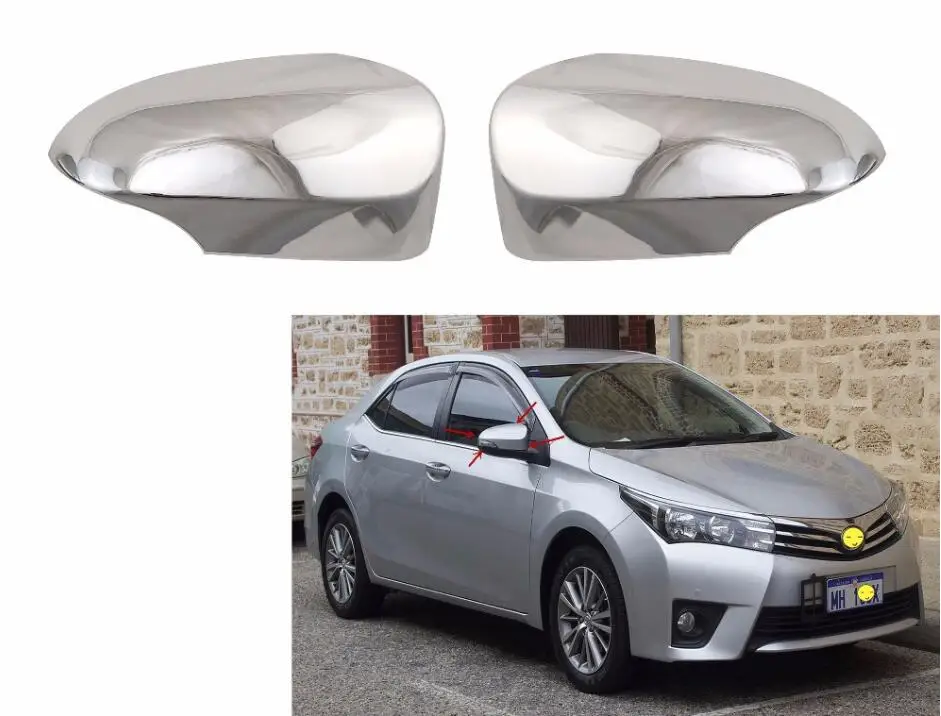 Высококачественное зеркало заднего вида 2013- для Toyota Corolla ALTIS AXIO Aqua Fielder ABS хромированное покрытие для автомобильной двери