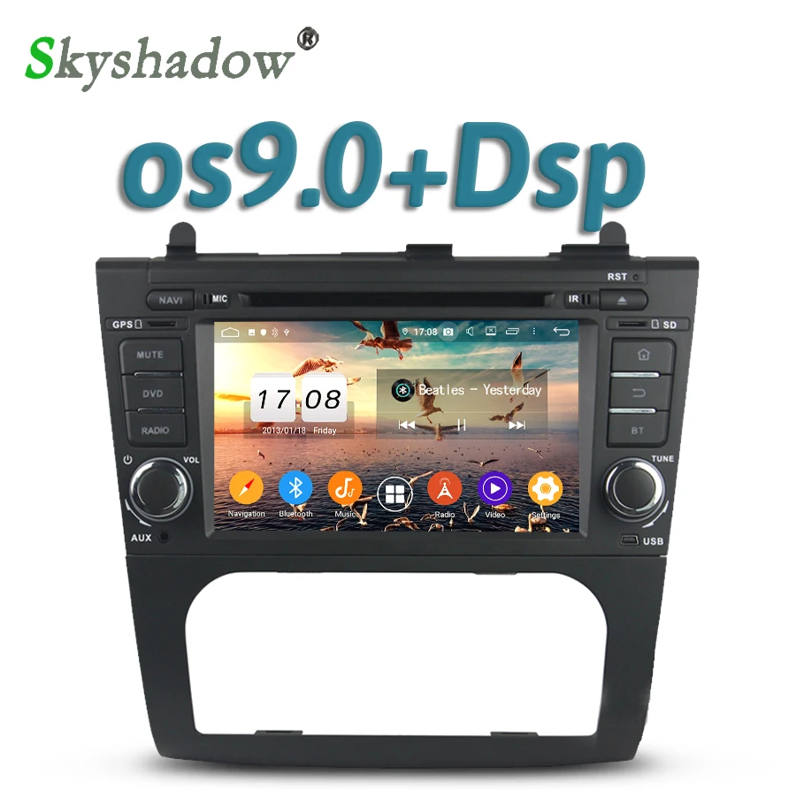 Автомобильный DVD плеер DSP Android 9,0 4 Гб+ 32 Гб 8 ядерный gps google map радио Wi-Fi Bluetooth для Nissan Tenna Altima 2007-2011 2012