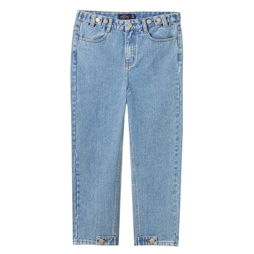 88Blue Dordano женские джинсы с высокой посадкой, прямые джинсы длиной до щиколотки, одноцветные мягкие джинсы с застежкой-молнией и пуговицами, Mujer 05429314 - Цвет: 88Blue