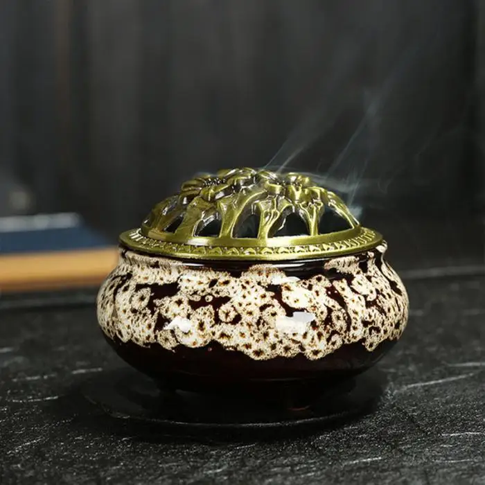 5 цветов керамические горелки для благовоний портативный курильница ладан держатель для дома гостиной украшение орнамент Йога ладан домашний декор