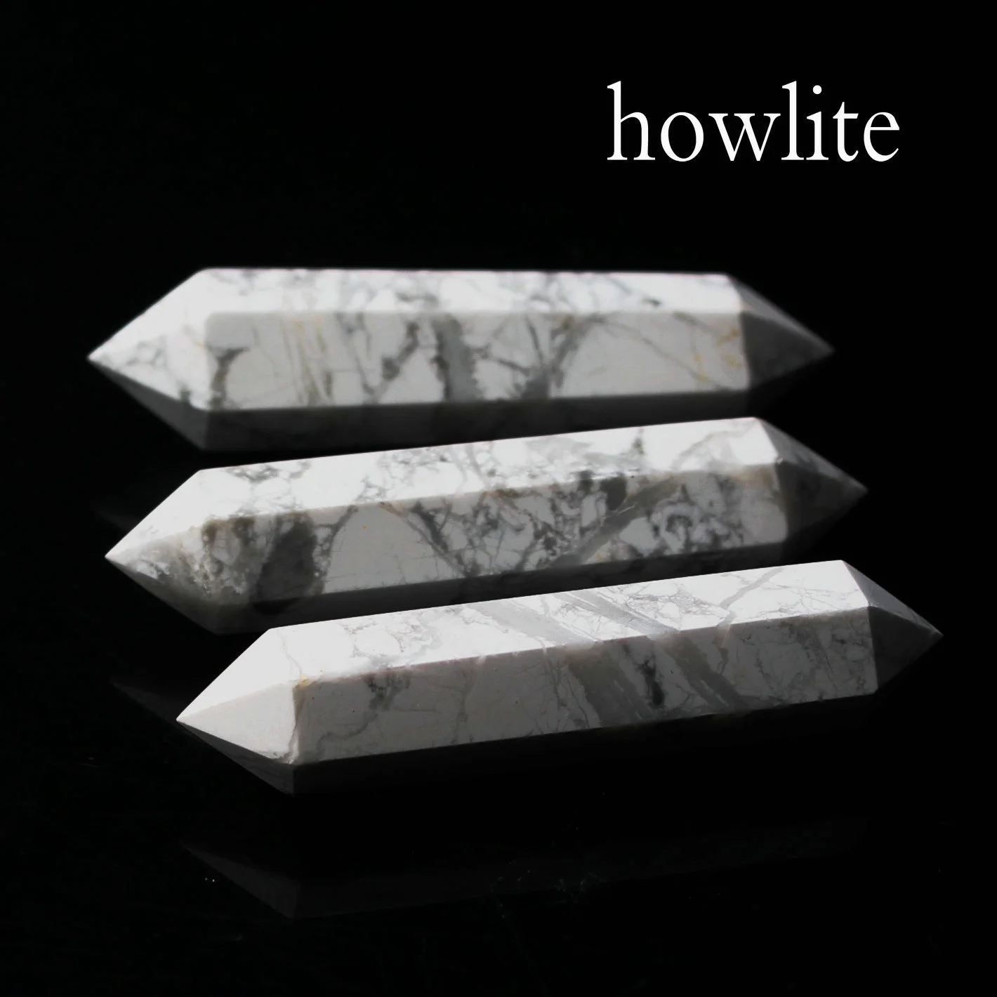 Howlite 1 шт. 55-60 мм натуральный голубой песчаник Кристалл обелиска DT лечебный Жезл Рейки подарок, ожерелье с подвеской - Цвет: Howlite