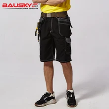Bauskydd B219 рабочие штаны Мужская Рабочая одежда мульти инструмент карманы брюки высокое качество спецодежда защитная черный/серый