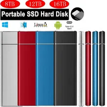 Disque dur externe SSD usb 3.0 de 16 to, dispositif de stockage de 12 to, 8 to