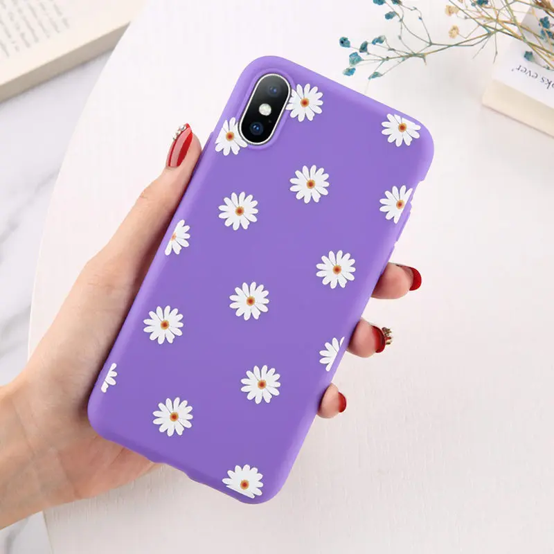 Чехол для телефона Moskado Flowers для iPhone 11 Pro X XR XS Max 7 8 6 6s Plus 5 5S SE Хризантема Цветочный Мягкий ТПУ силиконовый чехол - Цвет: 6680PR