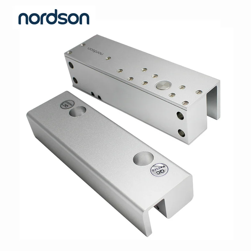 Nordson магнитный Электрический Болт замок для бескаркасная стеклянная дверь 1000 фунтов/800 кг удерживающая сила алюминиевый сплав CO COM выход