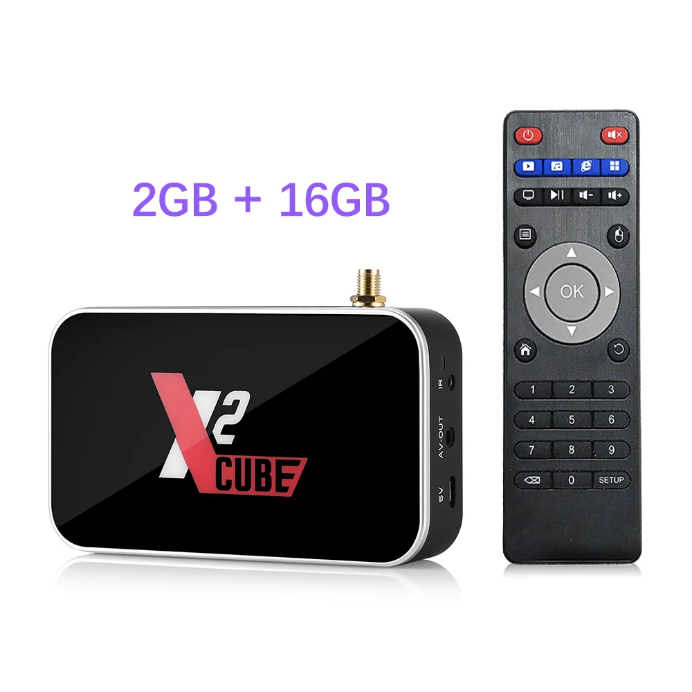 2G 16G Android 9,0 ТВ приставка X2 Cube S905X2 DDR4 ram 2GB 16GB 4GB 32GB 2,4G 5G Dual Wifi 1000M Bluetooth 4,2 медиаплеер 4K HD X2 Pro - Цвет: 2G 16G