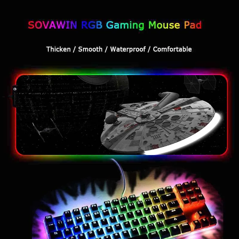 XGZ, Звездные войны, RGB, игровой коврик для мыши, большой компьютерный коврик для мыши, геймер, XXL, коврик для мыши с подсветкой, коврик для мыши, поверхность клавиатуры, Настольный коврик