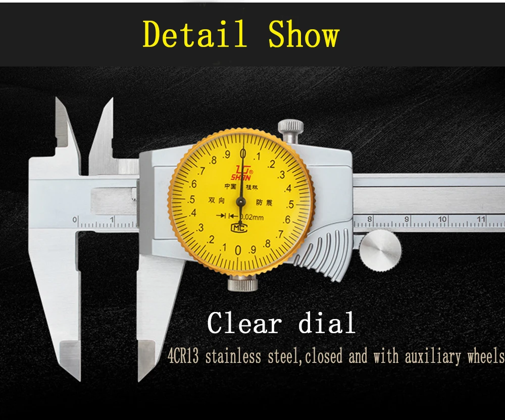 Штангенциркули с циферблатом 0,02 мм высокоточные штангенциркуль из нержавеющей стали с настольным суппортом 0-150 мм ударопрочные штангенциркуль с циферблатом