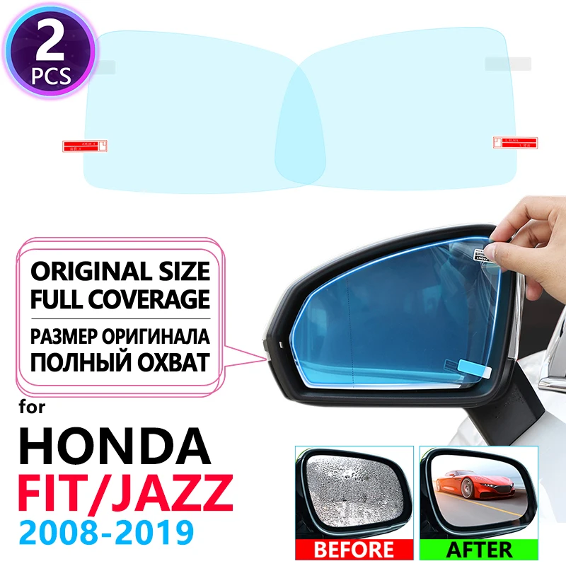 Полное покрытие, противотуманная пленка, зеркало заднего вида для Honda Fit Jazz 2008~, аксессуары GE6 GK5 2009 2010, автомобильные прозрачные пленки