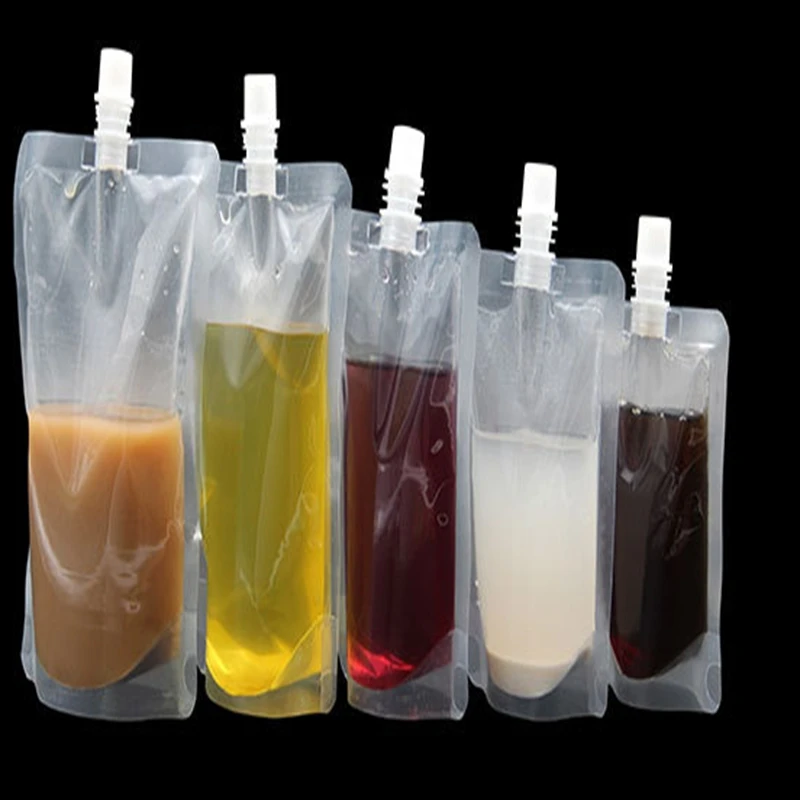 

100ml 200ml 250ml 300ml 500ml Empty Stand up Plastic Drink Bag Spout Pouch for Beverage Liquid Juice Milk Coffee Storage bag