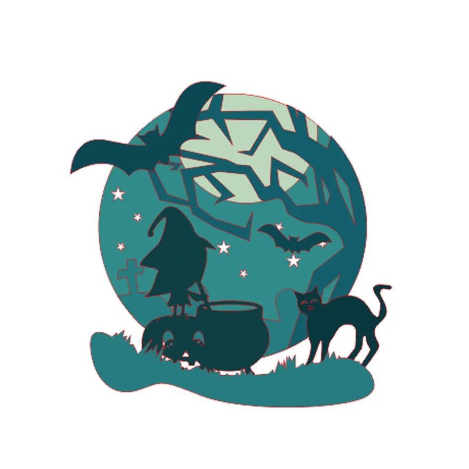 Naifumodo, Хэллоуин, кошка, летучая мышь, штампы для резки металла, штампы для изготовления открыток, скрапбукинг, тиснение, трафарет, ремесло, новинка, для штампов
