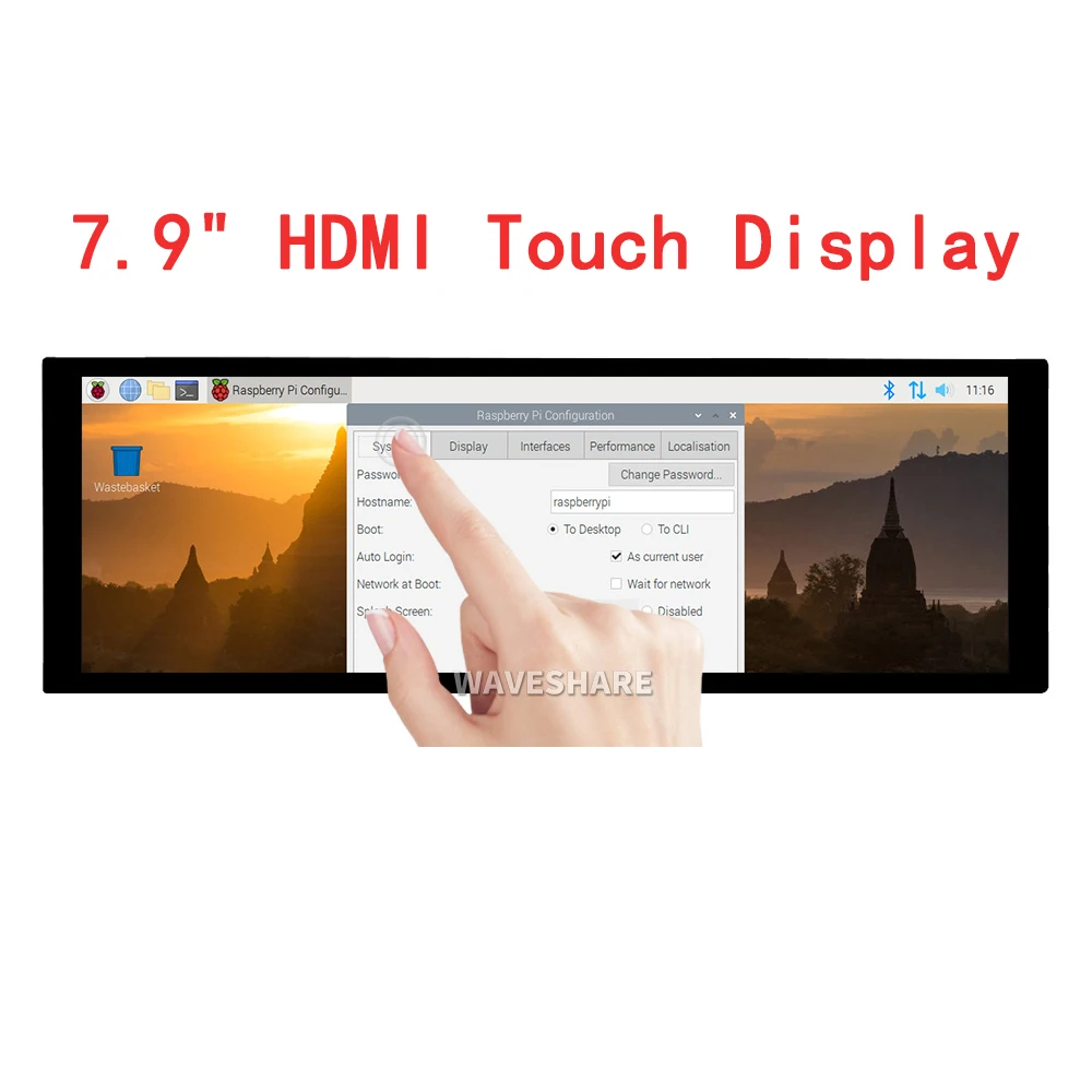 

7.9inch Touch Screen LCD Monitor Display Starter Kit for RPI Raspberry Pi 3 Model B Plus 3B 4 4B Zero 2 W WH Accessories