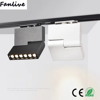 

12pcs 6W12WLED Track Light Clothing Shop store Showroom Home Spotlight Tracklight Ceiling Rail Spot Lighting System Fixture