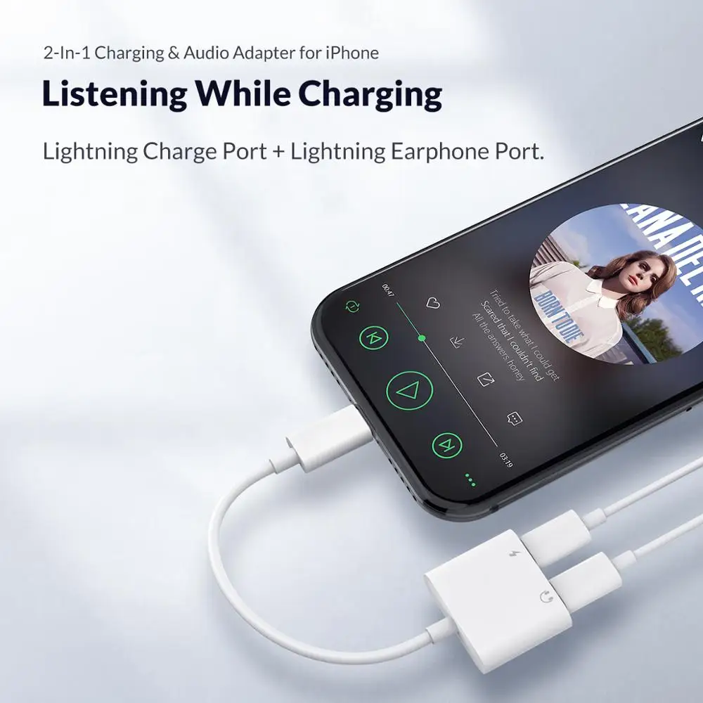Разветвитель для наушников ORICO адаптер iphone 8 Plus Lighting Jack адаптеры Конвертеры