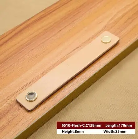 1PCS Leather Handle Bag Handle Drawer Door Knob Brown Black Furniture Handle Hardware Decoration Zinc Alloy Cabinet Dresser MBS0010-15