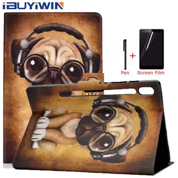 

iBuyiWin Smart Cartoon Colorful Silicone Cover for Samsung Galaxy Tab S6 10.5 SM-T860 T865 10.5" Tablet Funda TPU Case+Film+Pen