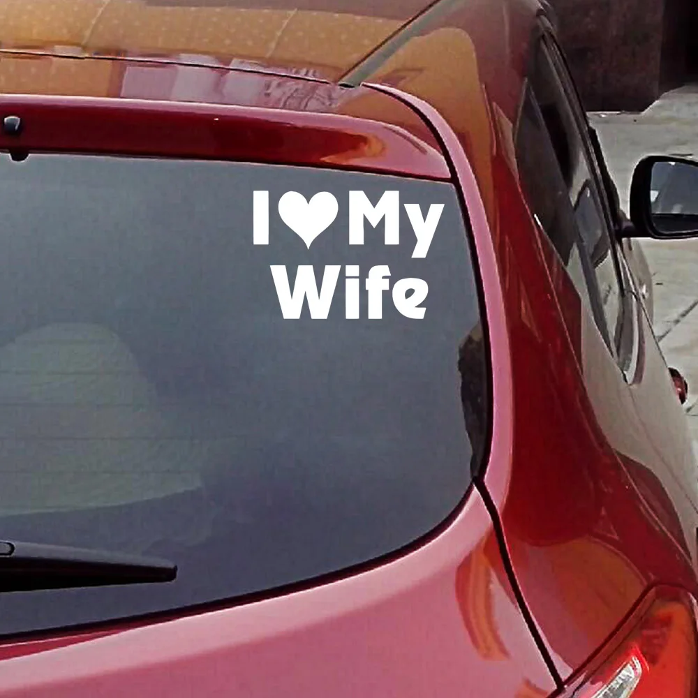 Бесплатная доставка наклейки с надписью i love my wife виниловые окном на кузов