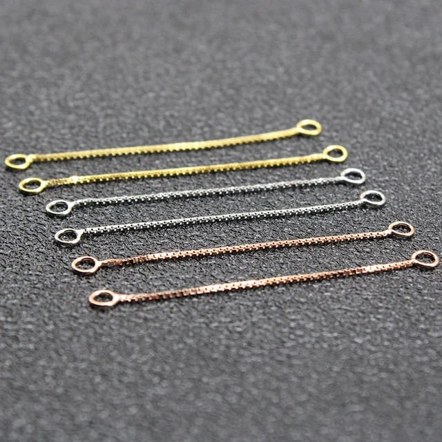 4pcs/lot 4cm Long Box Chain 925 Sterling Silver Extended Chain for DIY  Necklace Extension Chain Jewelry Making - AliExpress