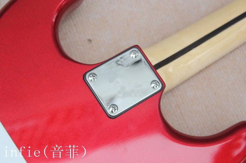 Новое поступление гитара красный белый Pickguard 6 струн натуральная деревянная электрогитара