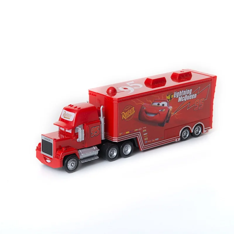 McQueen Truck 1.0 Disney Pixar Cars 3 Mack Lightning McQueen Uncle Truck 1:55 литой модельный автомобиль игрушка детский подарок на день рождения сплав Джексон шторм - Цвет: McQueen Truck 1.0