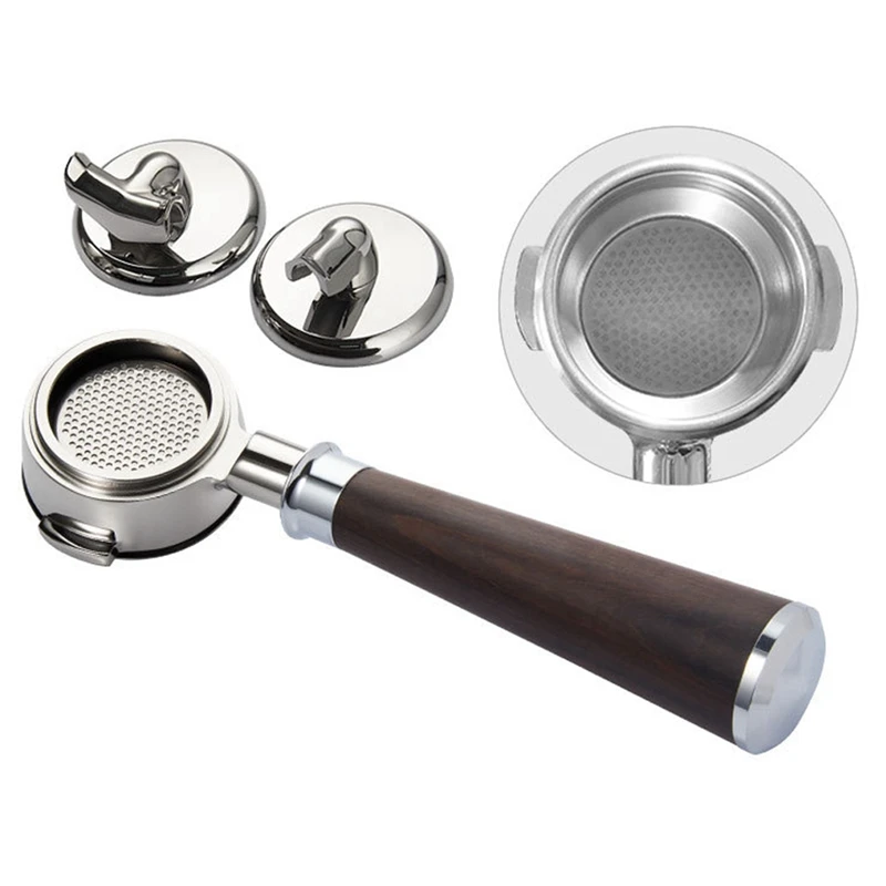 Coffee Machine Handle Stainless Steel 58mm E61 Universal Single Mouth Double Bottomless | Дом и сад