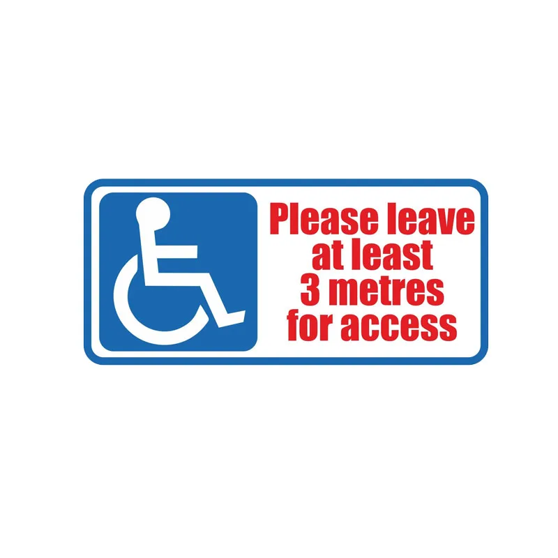 Стикер для автомобиля с отключением пожалуйста оставьте 3 метра доступа к