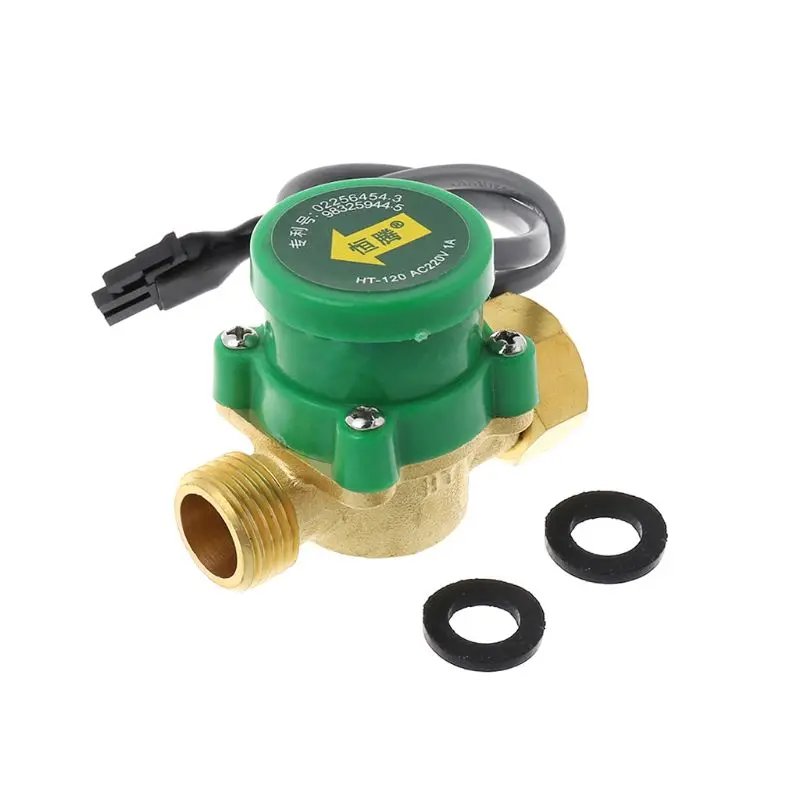 

HT-120 G1/2 "-1/2" Hot And Cold Water Circulation Pump Booster Flow Switch 1.5A Wholesale Dropshipping
