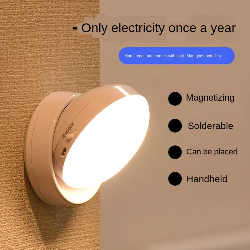

Led Rechargeable Human Body Induction Lamp Household Energy-saving Night Light Bedroom Sound and Light Control Unplugged Corrido