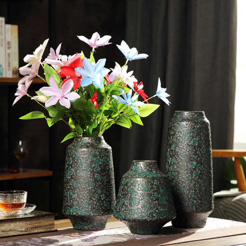 Цзиндэчжэнь ручной работы тонкий керамический ваза Lucky Feng Shui украшения Винтаж Классическая Настольная Ваза Цветочная композиция горшок для гидропоники
