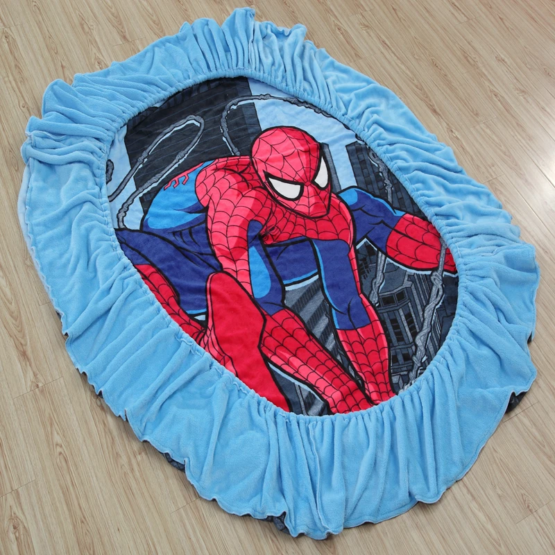Disney Spiderman Flannel Fitted Sheet with an Elastic Band Bed Sheets Linen Bedspread Polyester Mattress Cover Single Twin Full | Дом и сад