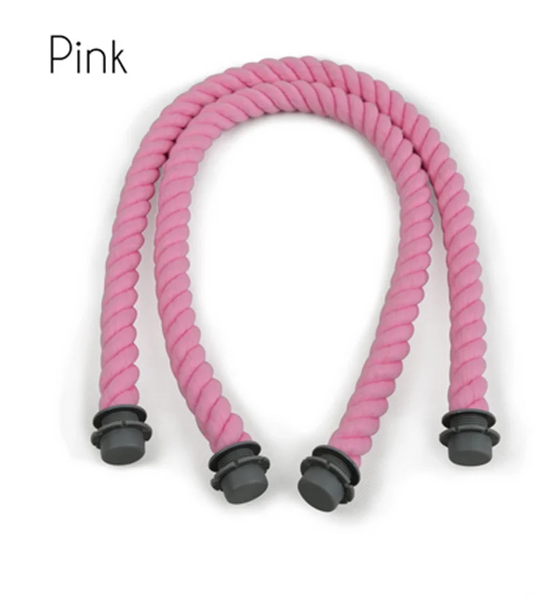 pink rope 65 cm 1 пара 75 см веревочной ручки для сумки obag - Цвет: pink rope 65 cm