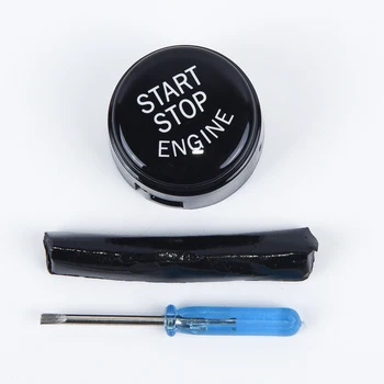

Replacement Engine Button Cover Parts Black Plastic Start/stop 22x13mm