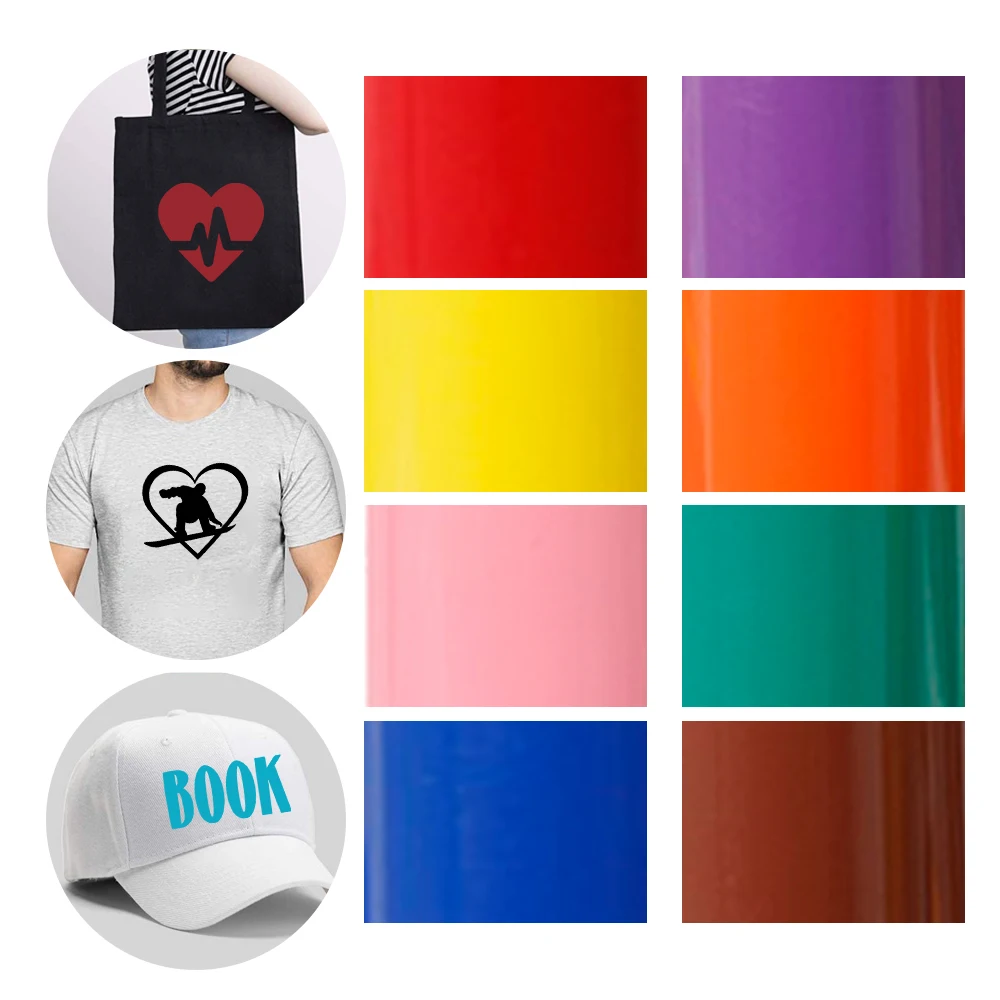 

Термопереводная виниловая пленка SUNICE 50 см x 30 см/20 дюймов x 11,8 дюйма, цветная переводная пленка, наклейка из ПВХ, наклейки на футболки, виниловые текстильные украшения