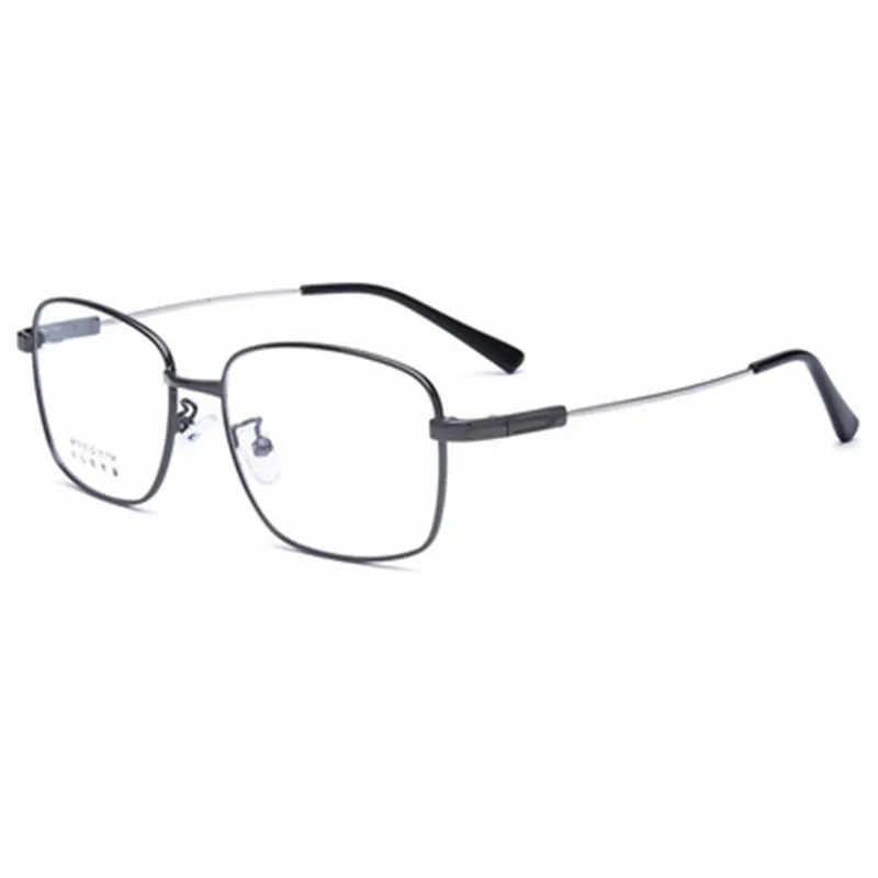 

OEYEYEO New Titanium Alloy Spectacles Frame Square Simple Half Frame Optical Frame Men's Fashion Business Eyeglasses Y9916