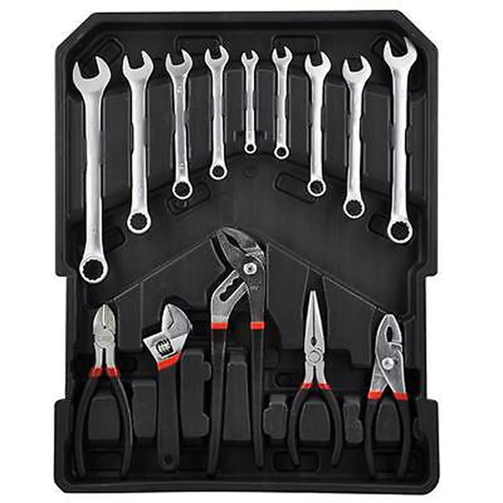 US $189.10 599pcs Tool Set Case Mechanics Kit Box Organize Castors Toolbox Trolley US New