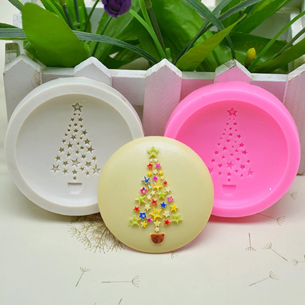 

1pc Christmas Tree Silicone mold fondant mold cake decorating tools chocolate gumpaste mould cake tools