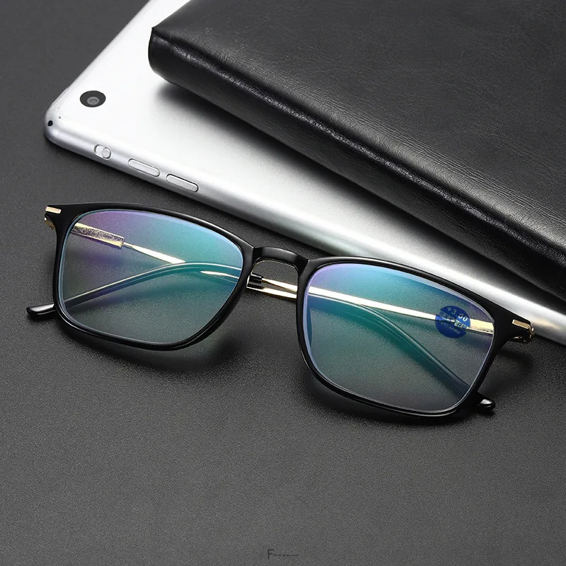 blue Light Blocking Multifocal Progressive Reading Glasses Women Men Optical Hyperopia Presbyopia Eyeglasses Diopter FML