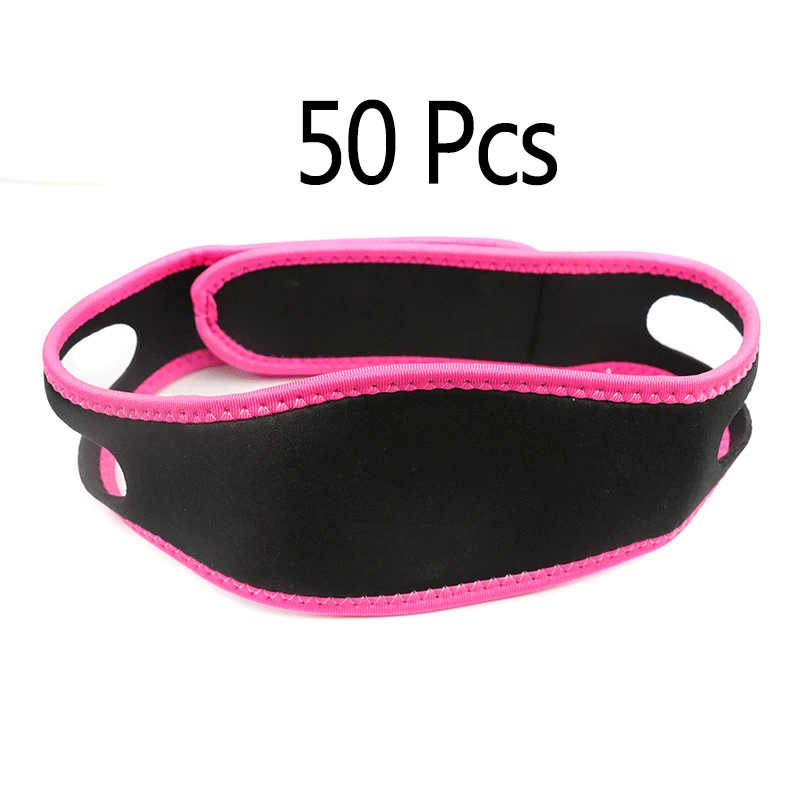 Pink 50Pcs CPAP Анти Храп Спящая маска для подтягивания лица Пояс V Форма тонкая маска для лица Инструменты для сна пояс для снятия апноэ сна - Цвет: Pink 50Pcs