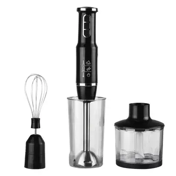 

4 in 1 Multi-Purpose Immersion Blender 3-Speed Hand Blender with Leaf Stainless