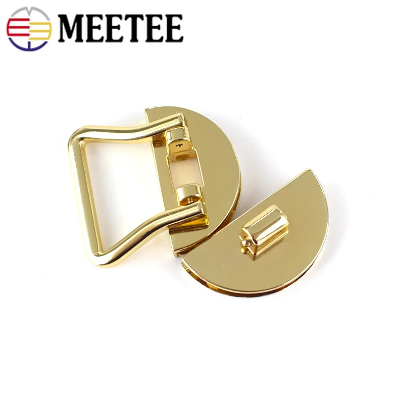 Meetee, 2 шт., металлический замок для сумки, застежка, поворотный замок, пряжки, сделай сам, сумочка, кошелек, фурнитура, сумки, детали, Декор, замена аксессуаров, BF118