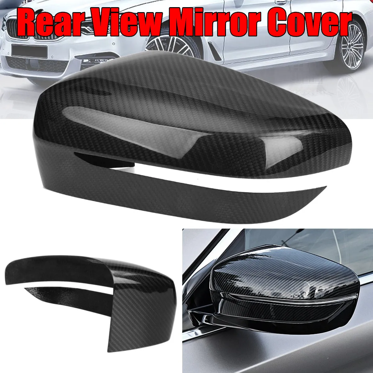 

Rearview Mirror Cover Side Wing Rear View Mirror Case Cover Glossy Black For BMW serie 2017-2018 G30 530i 540i 5 SERIES