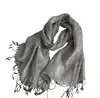100% Linen New Spring and Autumn Unisex Scarf Echarpe Muslim Hijab Foulard Shawls Tie Dye Scarves Women/Men Sjaal Scarfs 4