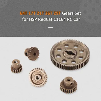

COMPUDA Differential Main Metal Spur Gear 64T 17T 21T 26T 29T for HSP 1/10 RC Car