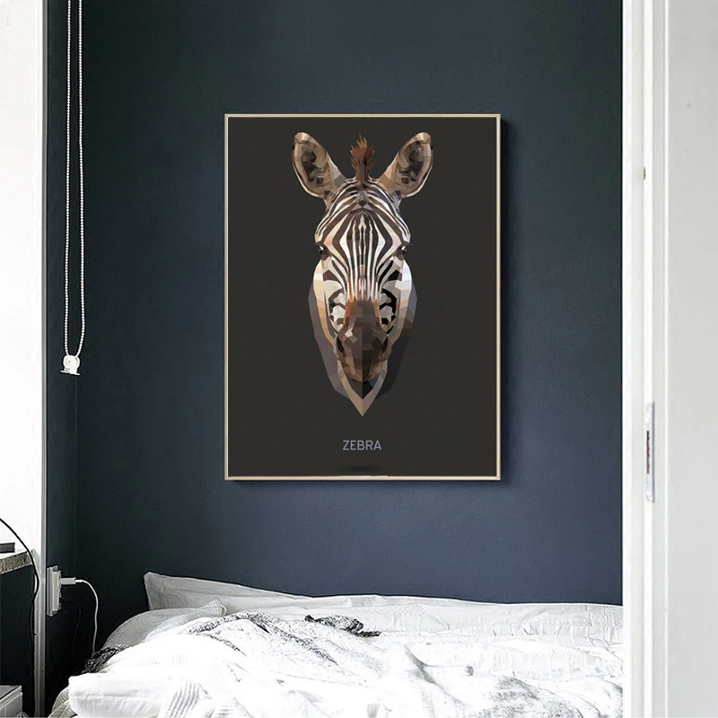 Geometric-Tiger-Posters-and-Prints-Wall-Art-Polar-Bear-Zebra-Baboon-Buffalo-Canvas-Painting-Wall-Picture (1)